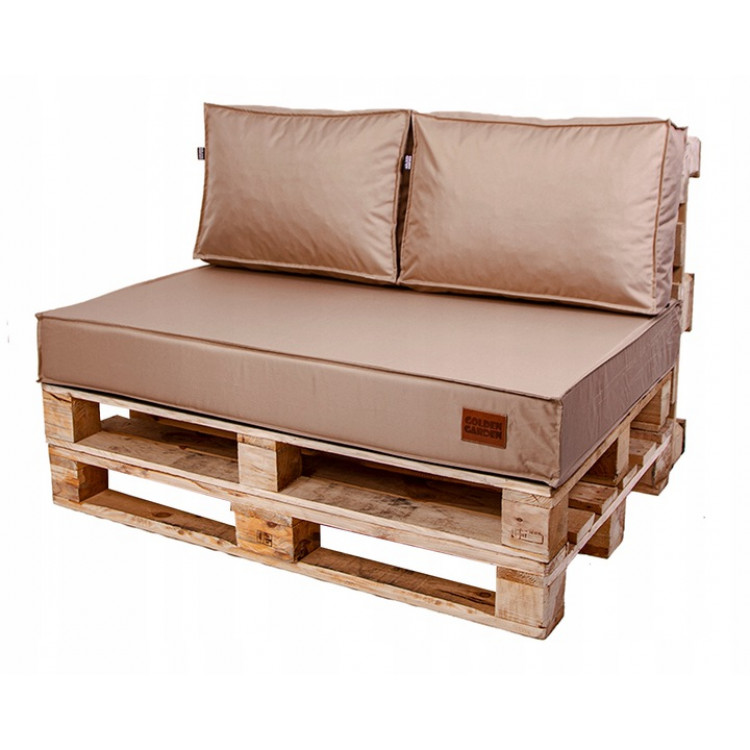 Paletové sedenie Golden Garden GG17 podsedák a vankúš 120cm x 80cm x 15cm capuccino